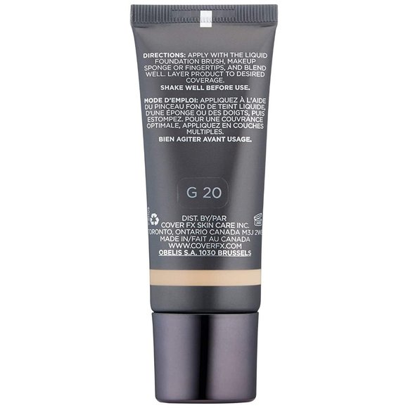 Cover FX Natural Finish Foundation - G20, 1 fl. oz, Vitamin C and Vitamin E. - Picture 4 of 7